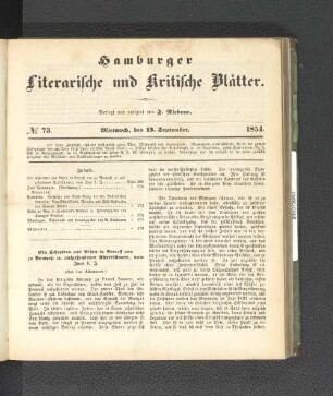 No. 73. 13. September 1854