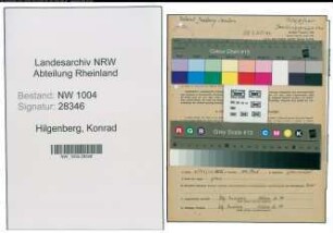 Entnazifizierung Konrad Hilgenberg , geb. 19.11.1898 (Postschaffner)