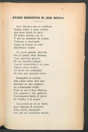 Rasgos biográficos de Juan Macana