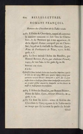 602-650, Romans François