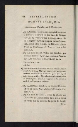 602-650, Romans François