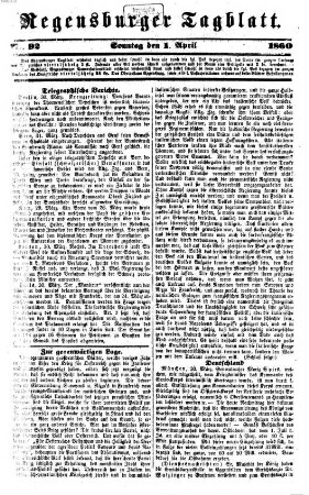 Regensburger Tagblatt : Kampf-Organ für nationale Freiheit und soziale Gerechtigkeit. 1860 = Jg. 23, 4 - 6