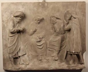 Pilger auf der Rast, Relief vom Sebaldusgrab Nürnberg