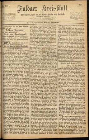Ausgabe vom Samstag, den 30. September 1882.