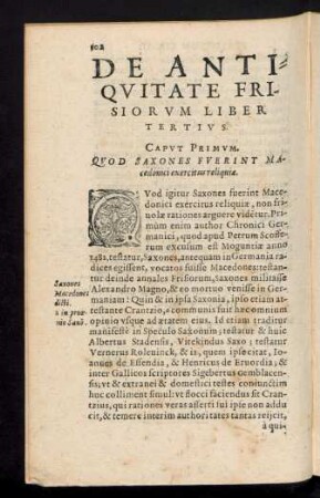 De Antiquitate Frisiorum Liber Tertius.