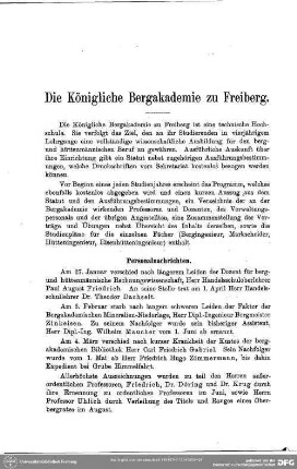 Die Königliche Bergakademie zu Freiberg