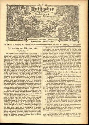 Ausgabe vom Sonntag, den 24. November 1895.
