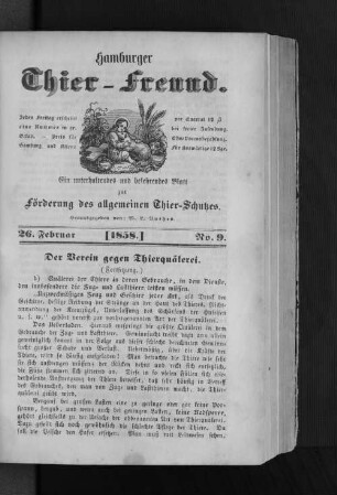 Der Verein gegen Thierquälerei.