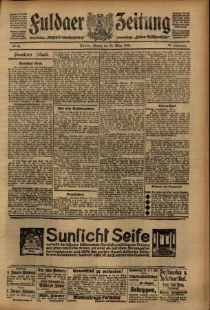 Zweite Ausgabe vom Freitag, den 13. März 1908.
