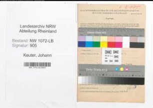 Entnazifizierung Johann Keuter , geb. 18.01.1908 (Schneider)
