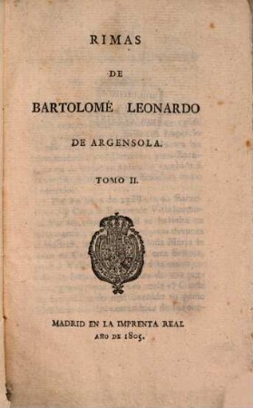 Rimas de Lupercio Leonardo de Argensola. [2]