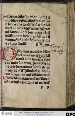 Dilexi quoniam exaudiet dominus...