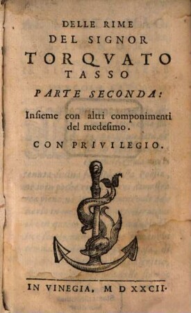 Scielta delle Rime. 2. (1582)