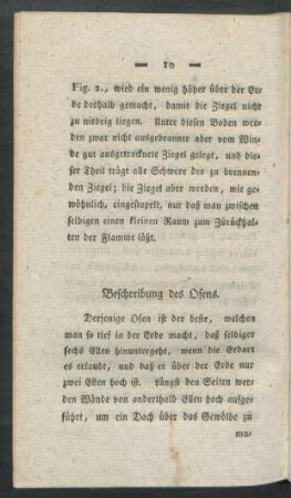Beschreibung des Ofens