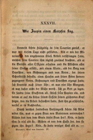 Der Graf von Lavernie : Von August Maquet. Aus dem Französischen übersetzt von Wilh. Ludw. Wesché. 4