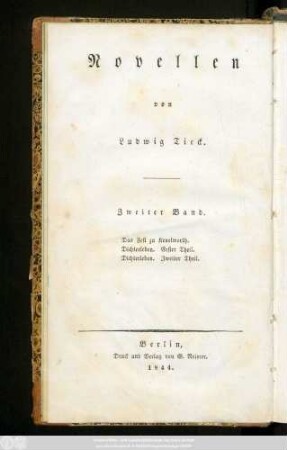 Bd. 18: Das Fest zu Kenelworth. Dichterleben. Erster Theil. Dichterleben. Zweiter Theil