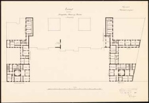 Prinzliches Palais Schinkelwettbewerb 1901: Grundriss 2.OG