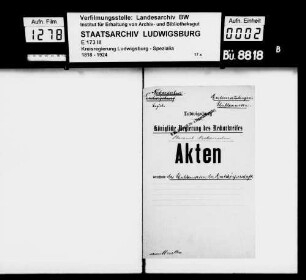 Schulden- und Grundstockswesen, Oberamt Neckarsulm