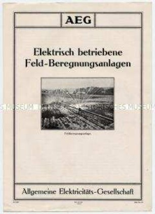 Elektrisch betriebene Feld-Beregnungsanlagen