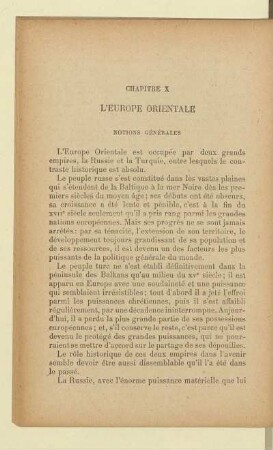 L'Europe orientale