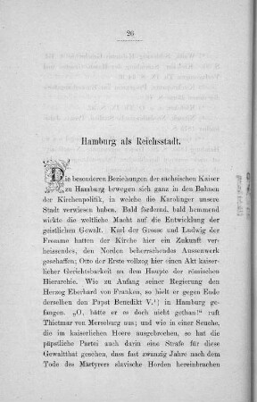 Hamburg als Reichsstadt.