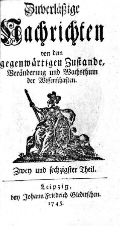 Zwey und sechzigster Theil.