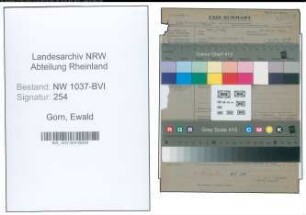 Entnazifizierung Ewald Gorn , geb. 14.01.1911 (Verw.Inspektor)