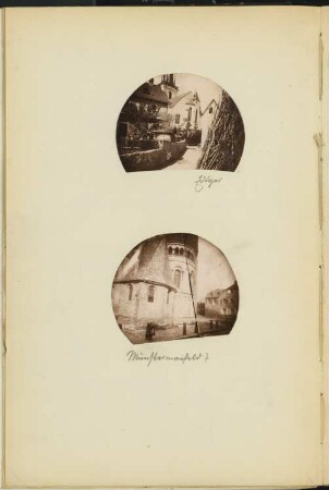 Ediger Pfarrkirche, Münstermaifeld. Stiftskirche St. Martin und St. Severus, Münstermaifeld: Ansichten (aus: Skizzen- und Fotoalbum 1)