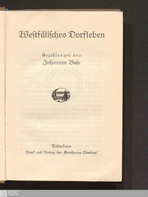 Westfälisches Dorfleben : Erzählungen