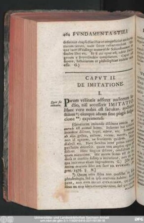 Caput II. De Imitatione.