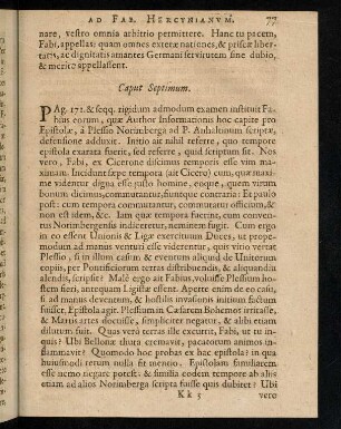 77-85, Caput Septimum.
