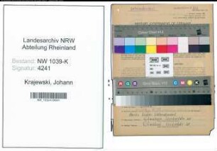 Entnazifizierung Johann Krajewski , geb. 25.03.1912 (Zimmermann)