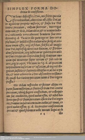 Simplex Forma Doctrinae de confeßione