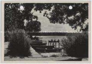 Neustettin, Bootssteg am Streitzigsee