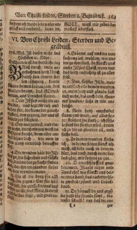 VI. Von Christi Leiden, Sterben und Begräbniß
