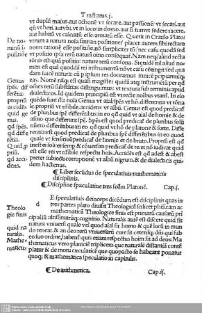 Liber secu[n]dus de speculativis mathematicis disciplinis