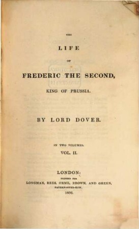 The life of Frederic the Second, king of Prussia, 2