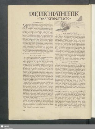 Die Leichtathletik - Das Kernstück
