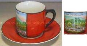 Andenkentasse mit Untertasse