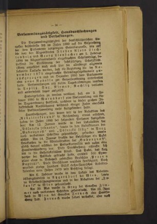 Versammlungstätigkeit, Hausdurchsuchungen und Verhaftungen.