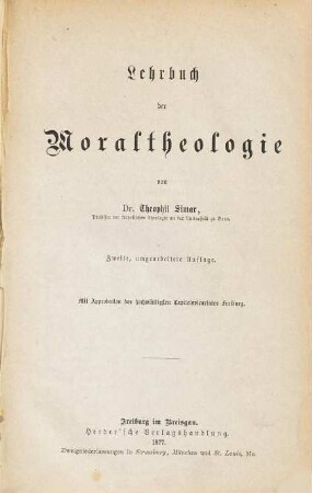 Lehrbuch der Moraltheologie