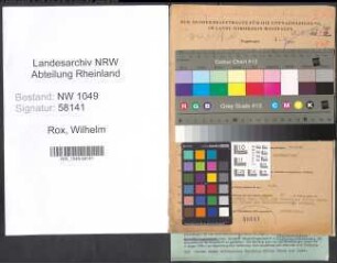 Entnazifizierung Wilhelm Rox , geb. 11.05.1908 (Schneider)