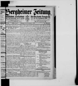 Bergheimer Zeitung. 1905-1943