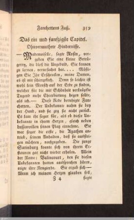 Das ein und funfzigste Capitel. Ohnvermuthete Hindernisse.