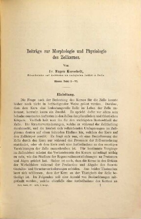 Zoologische Jahrbücher. Abteilung für Anatomie und Ontogenie der Tiere : Zeitschr. für Systematik, Geographie u. Biologie d. Tiere. 4. 1891