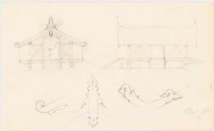 Pavillon am Wasser: Giebelzierrat