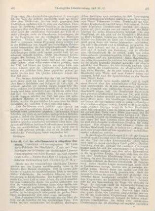 485-487 [Rezension] Schmidt, Carl, Der erste Clemensbrief in altkoptischer Übersetzung