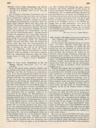 408-409 [Rezension] Eller, Engelbert, Das Gebet