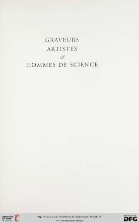 Graveurs, artistes & hommes de sciences
