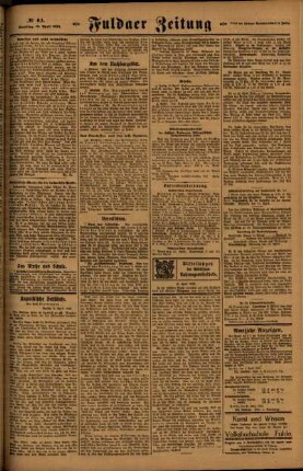 Zweite Ausgabe vom Samstag, den 10. April 1920.